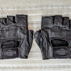 Harley Davidson Cowskin Leather Fingerless Gloves